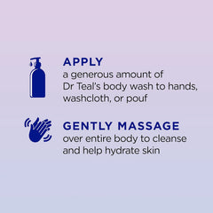 Dr Teal's Body Wash & Sleep Spray Bundle with Melatonin, Lavender & Chamomile - Pack of 4, 24 fl oz & Pack of 3, 6 fl oz