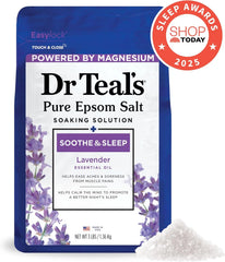 Dr. Teal's Epsom Salt Soaking Solution and Foaming Bath with Pure Epsom Salt Combo Pack, Lavender
