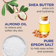 Dr Teal's Body Wash with Pure Epsom Salt, with Shea Butter & Almond Oil, 24 fl oz (Pack of 4)