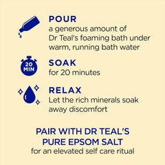 Dr Teal's Foaming Bath with Pure Epsom Salt, Prebiotic Lemon Balm & Essential Oils, 34 fl oz (Pack of 4)