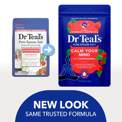 Dr Teal's Epsom Salt Magnesium Soak, Ashwagandha & Essential Oils, 3 lbs
