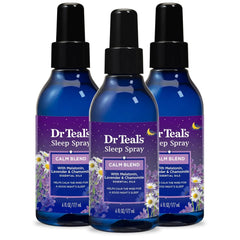Dr Teal's Sleep Spray with Melatonin & Essential Oil Blend, 6 fl oz & Foaming Bath with Pure Epsom Salt, Sleep Blend with Melatonin, Lavender & Chamomile Essential Oils, 34 fl oz
