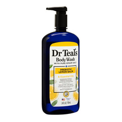 Dr Teal's Body Wash with Prebiotic Lemon Balm, Sage & Thyme Essential Oils, Magnesium, 24 fl oz, 2 Pack