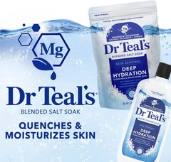 Dr Teal's Skin Renewal Deep Hydration Blended Salt Soak and Serum Foaming Bath, Limited Edition