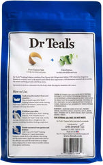 Dr Teal's Salt Bath Variety Gift Set (2 Pack, 3lbs Ea.) - Relax & Relief Eucalyptus & Spearmint, Melatonin Sleep Soak - Essential Oils Blended with Pure Epsom Salt & Melatonin - Promotes Better Sleep