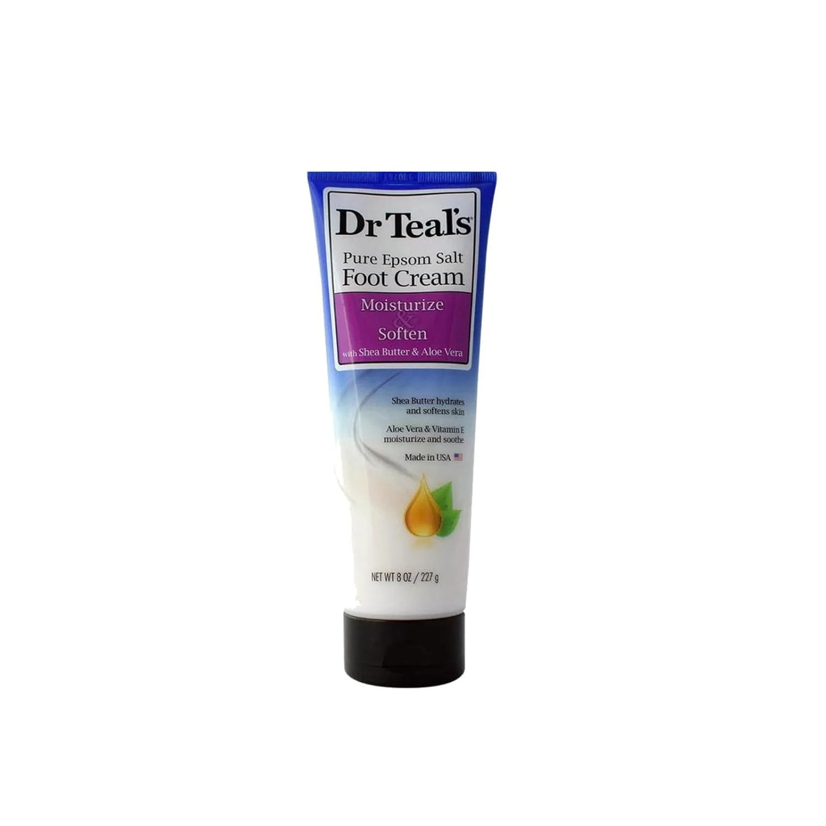 Dr Teal's Pure Epsom Salt Foot Cream by Dr Teal's Pure Epsom Salt Foot Cream with Shea Butter & Aloe Vera & Vitamin E 8 oz / 240 ml (Women)