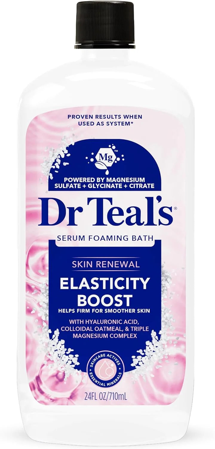 Dr Teal's Skin Renewal Elasticity Boost Serum Foaming Bath, 24 fl oz