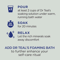 Dr Teal's Pure Epsom Magnesium Salt Soak, Cannabis Sativa Hemp Seed Oil, 3 lb
